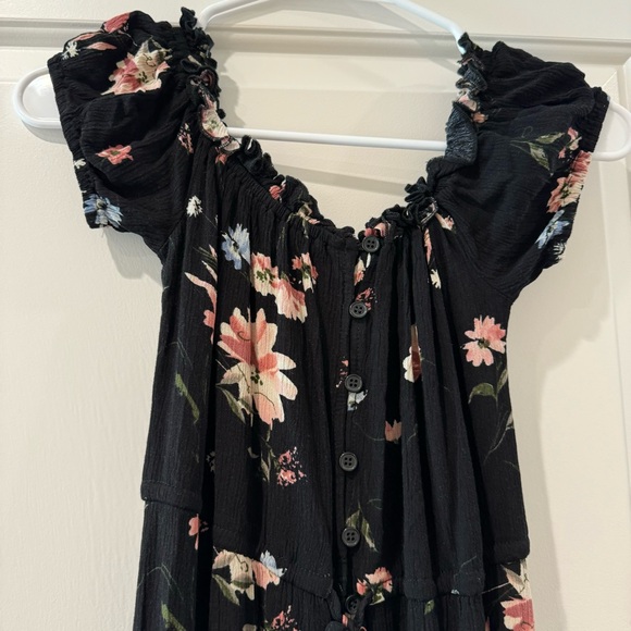 Worn twice: Juniors XS Band of Gypsies Floral Boho Off Shoulder High Low… - Picture 7 of 8